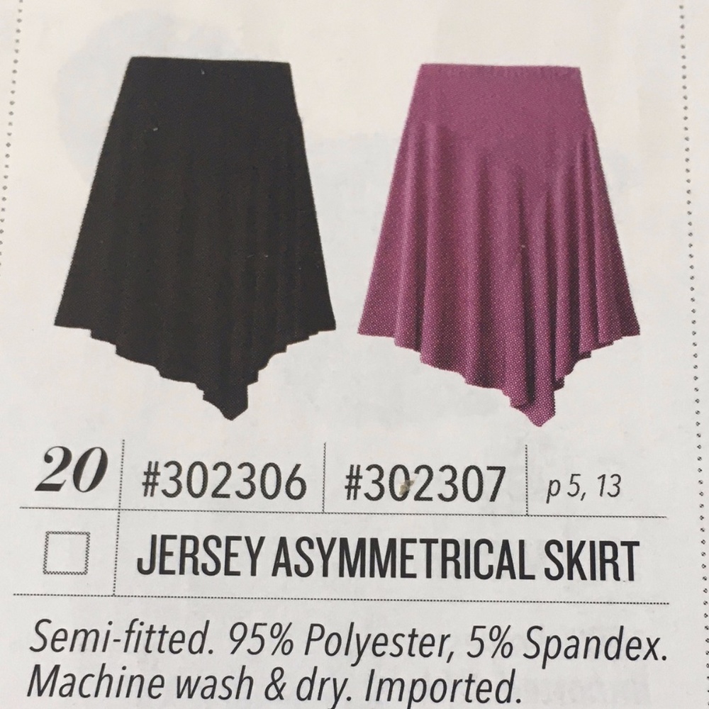 Jockey Asymmetrical Skirt in Black